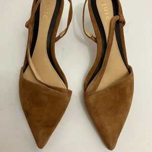 Joie Reno Women’s Tan Leather Slingback Snakeskin Heel NWOT